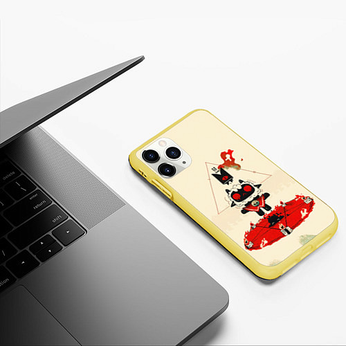 Чехол iPhone 11 Pro матовый Культ ягненка агнец / 3D-Желтый – фото 3