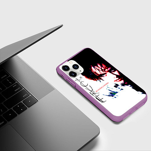Чехол iPhone 11 Pro матовый Bloodflowers - The Cure / 3D-Фиолетовый – фото 3