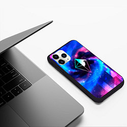 Чехол iPhone 11 Pro матовый No Mans Sky неоновый космос, цвет: 3D-черный — фото 2