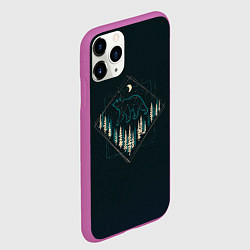 Чехол iPhone 11 Pro матовый Созвездие медведицы, цвет: 3D-фиолетовый — фото 2