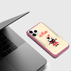 Чехол iPhone 11 Pro матовый Злобная овечка - Cult of the lamb, цвет: 3D-малиновый — фото 2