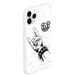 Чехол iPhone 11 Pro матовый Radiohead и рок символ, цвет: 3D-белый — фото 2