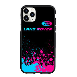 Чехол iPhone 11 Pro матовый Land Rover - neon gradient: символ сверху