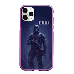 Чехол iPhone 11 Pro матовый STALKER Одиночка В Тоннеле, цвет: 3D-фиолетовый