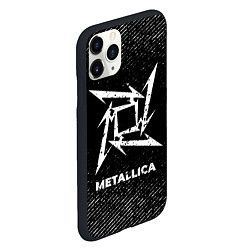 Чехол iPhone 11 Pro матовый Metallica с потертостями на темном фоне, цвет: 3D-черный — фото 2