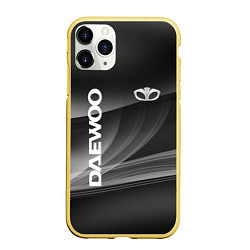 Чехол iPhone 11 Pro матовый Daewoo - абстракция, цвет: 3D-желтый