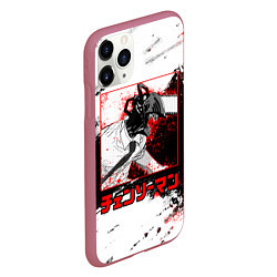 Чехол iPhone 11 Pro матовый Denji - Человек-бензопила, цвет: 3D-малиновый — фото 2
