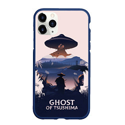 Чехол iPhone 11 Pro матовый Дзин Сакай art, цвет: 3D-тёмно-синий