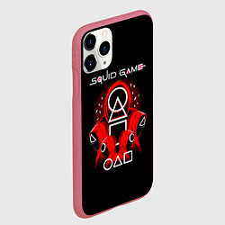 Чехол iPhone 11 Pro матовый Игра в кальмара - Squid Game, цвет: 3D-малиновый — фото 2