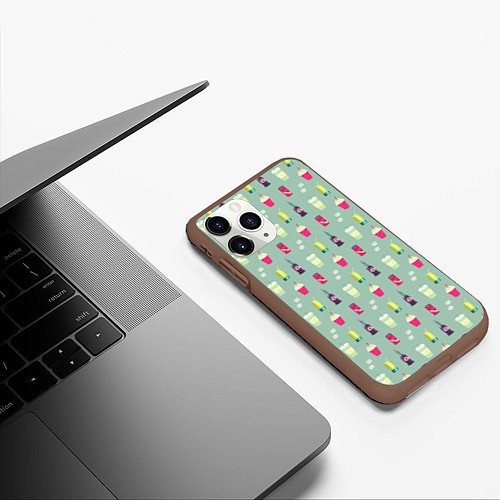 Чехол iPhone 11 Pro матовый Американские прохладительные напитки / 3D-Коричневый – фото 3