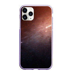 Чехол iPhone 11 Pro матовый Космос из сердца, цвет: 3D-светло-сиреневый