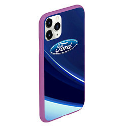 Чехол iPhone 11 Pro матовый Ford - абстракция, цвет: 3D-фиолетовый — фото 2