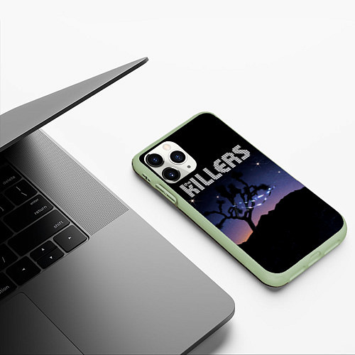 Чехол iPhone 11 Pro матовый Dont Waste Your Wishes - The Killers / 3D-Салатовый – фото 3