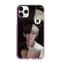 Чехол iPhone 11 Pro матовый BTS Kim Taehyung, цвет: 3D-розовый