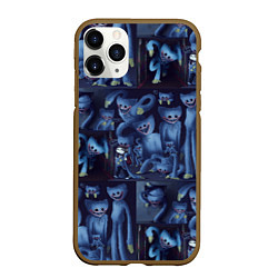 Чехол iPhone 11 Pro матовый Хагги Вагги паттерн, цвет: 3D-коричневый