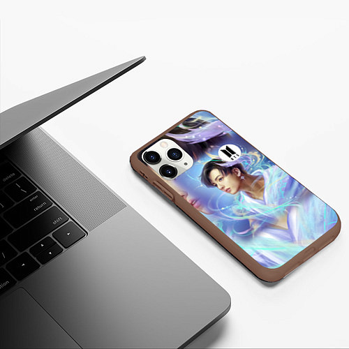 Чехол iPhone 11 Pro матовый BTS JK / 3D-Коричневый – фото 3
