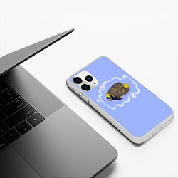 Чехол iPhone 11 Pro матовый Тропическая экзотическая рыбка, цвет: 3D-белый — фото 2