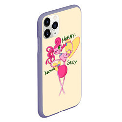 Чехол iPhone 11 Pro матовый Мамочка длинные ноги с сердечками, цвет: 3D-серый — фото 2