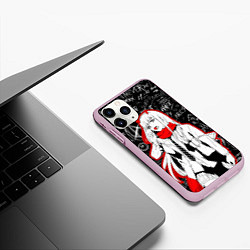 Чехол iPhone 11 Pro матовый Zero two с чупачупсом - любимый во франксе, цвет: 3D-розовый — фото 2