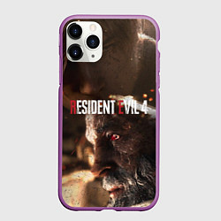 Чехол iPhone 11 Pro матовый Biohazard RE:4, цвет: 3D-фиолетовый