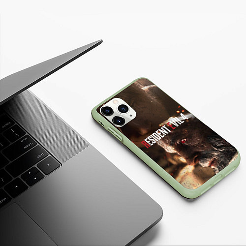 Чехол iPhone 11 Pro матовый Biohazard RE:4 / 3D-Салатовый – фото 3