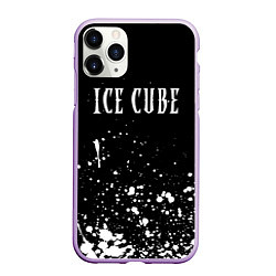 Чехол iPhone 11 Pro матовый Ice Cube - брызги краски, цвет: 3D-сиреневый
