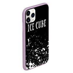 Чехол iPhone 11 Pro матовый Ice Cube - брызги краски, цвет: 3D-сиреневый — фото 2