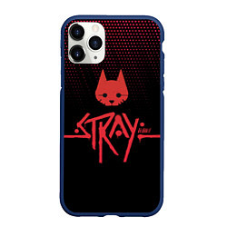Чехол iPhone 11 Pro матовый Stray game cat бродячий кот игра, цвет: 3D-тёмно-синий