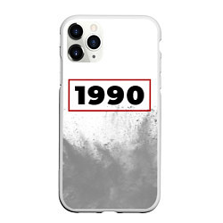 Чехол iPhone 11 Pro матовый 1990 - в красной рамке на светлом, цвет: 3D-белый