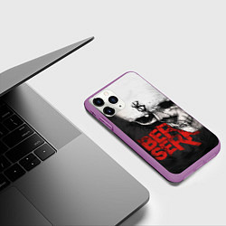 Чехол iPhone 11 Pro матовый Berserk - Череп с клеймом жертвы, цвет: 3D-фиолетовый — фото 2