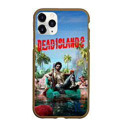 Чехол iPhone 11 Pro матовый Dead island 2 главный герой, цвет: 3D-коричневый