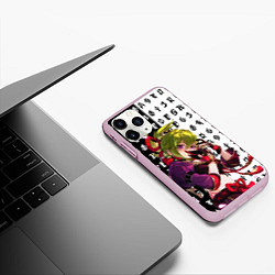 Чехол iPhone 11 Pro матовый Куки Шинобу - Иероглифы бездны, цвет: 3D-розовый — фото 2