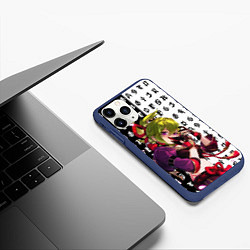 Чехол iPhone 11 Pro матовый Куки Шинобу - Иероглифы бездны, цвет: 3D-тёмно-синий — фото 2
