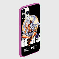 Чехол iPhone 11 Pro матовый Монки Д Луффи 5 гир - One Piece, цвет: 3D-фиолетовый — фото 2