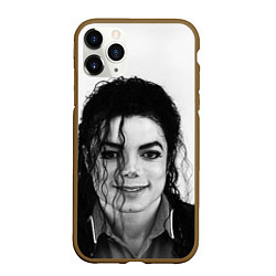 Чехол iPhone 11 Pro матовый Майкл Джексон Фото, цвет: 3D-коричневый