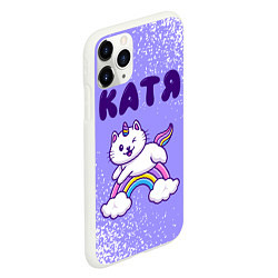 Чехол iPhone 11 Pro матовый Катя кошка единорожка, цвет: 3D-белый — фото 2