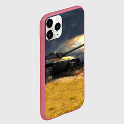Чехол iPhone 11 Pro матовый Танк Е100, цвет: 3D-малиновый — фото 2