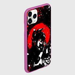 Чехол iPhone 11 Pro матовый Куки шинобу - Мрачный Геншин, цвет: 3D-фиолетовый — фото 2