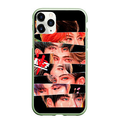 Чехол iPhone 11 Pro матовый Stray Kids eyes full, цвет: 3D-салатовый