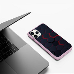 Чехол iPhone 11 Pro матовый Раскаленная броня, цвет: 3D-розовый — фото 2