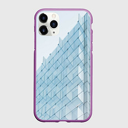 Чехол iPhone 11 Pro матовый Абстрактный стеклянный мир, цвет: 3D-фиолетовый