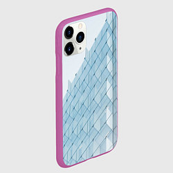 Чехол iPhone 11 Pro матовый Абстрактный стеклянный мир, цвет: 3D-фиолетовый — фото 2