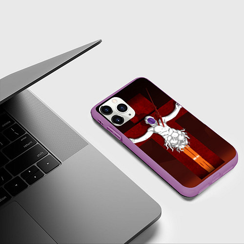 Чехол iPhone 11 Pro матовый Evangelion Lilith / 3D-Фиолетовый – фото 3