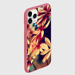 Чехол iPhone 11 Pro матовый Цветочные плитки, цвет: 3D-малиновый — фото 2