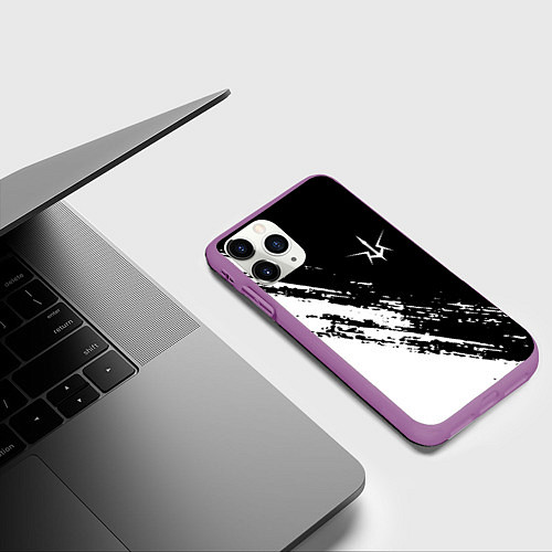 Чехол iPhone 11 Pro матовый Code geass краска / 3D-Фиолетовый – фото 3