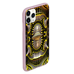 Чехол iPhone 11 Pro матовый Трехмерный фрактал, цвет: 3D-розовый — фото 2