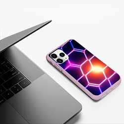 Чехол iPhone 11 Pro матовый Магическая неоновая броня, цвет: 3D-розовый — фото 2