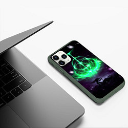 Чехол iPhone 11 Pro матовый Elden ring art, цвет: 3D-темно-зеленый — фото 2
