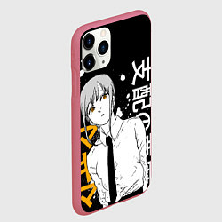 Чехол iPhone 11 Pro матовый Демон контроля - Человек-бензопила - Макима, цвет: 3D-малиновый — фото 2