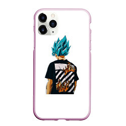 Чехол iPhone 11 Pro матовый Son Goku Dragon ball, цвет: 3D-розовый